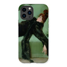 After the Ball - Ramon Casas y Carbo Iphone Case, 14 Pro / Matte, Phone Case Painting Woman Black Green Couch