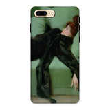 After the Ball - Ramon Casas y Carbo Iphone Case, 8 Plus / Matte, Phone Case Painting Woman Black