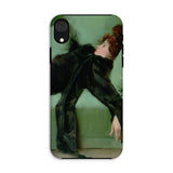 After the Ball - Ramon Casas y Carbo Iphone Case, Xr / Matte, Phone Case Painting Woman Black