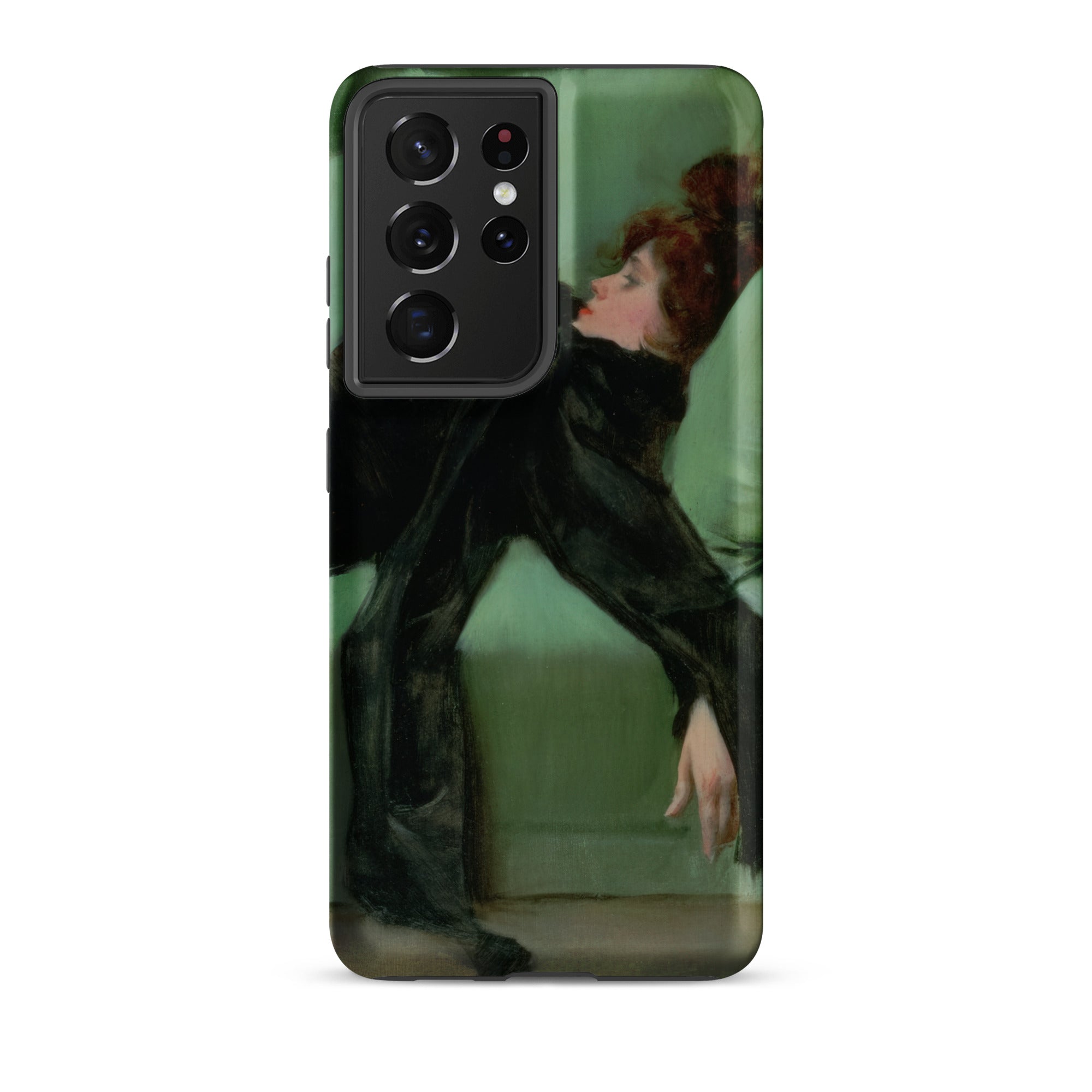 After the Ball Ramon Casas y Carbo Samsung Case, Galaxy S21 Ultra / Matte, Smartphone Case Abstract Painting Woman Black Attire