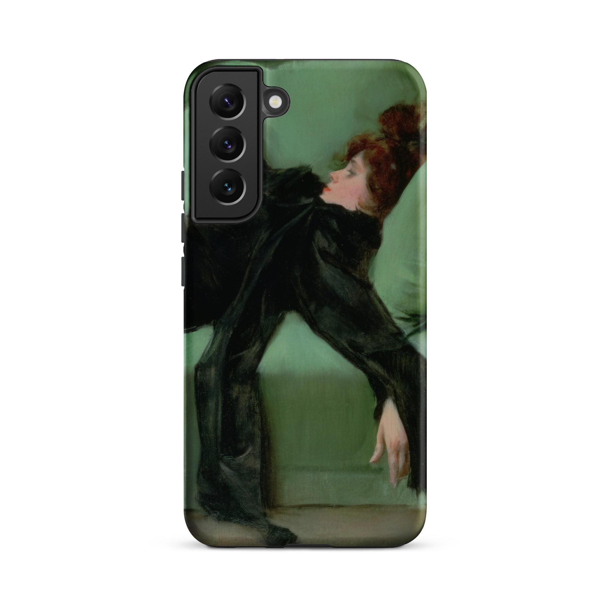 After the Ball Ramon Casas y Carbo Samsung Case, Galaxy S22 Plus / Matte, Smartphone Case Classical Painting Woman Black Dress