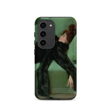 After the Ball - Ramon Casas y Carbo Samsung Case, Galaxy S23 / Matte, Dark Green Smartphone Case Classical Painting Woman Black