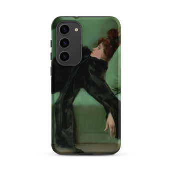 After the Ball - Ramon Casas y Carbo Samsung Case, Galaxy S23 Plus / Matte, Phone Case Classic Painting Woman Black Dress