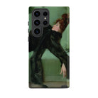 After the Ball Ramon Casas y Carbo Samsung Case, Galaxy S23 Ultra / Matte, Smartphone Case Classic Painting Woman Black Clothing Green