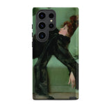 After the Ball - Ramon Casas y Carbo Samsung Case, Galaxy S23 Ultra / Matte, Smartphone Case Classic Painting Woman Black Clothing Green