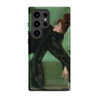 After the Ball - Ramon Casas y Carbo Samsung Case, Galaxy S24 Ultra / Matte, Smartphone Case Classical Painting Woman Black