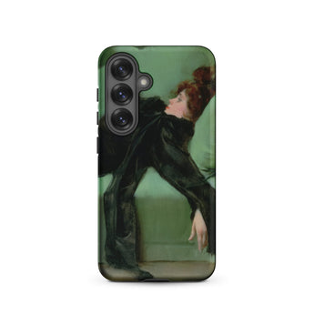 After the Ball - Ramon Casas y Carbo Samsung Case, Galaxy S25 / Matte, Smartphone Case Classical Painting Woman Black Dress