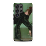 After the Ball - Ramon Casas y Carbo Samsung Case, Galaxy S25 Ultra / Matte, Phone Case Stylized Painting Woman Black Dress Forward