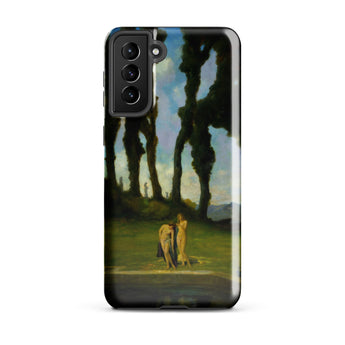 After the Bath - Charles Walter Stetson Phone Case Mobile Cases Black Phone Case Printed Reproduction Painting Two Nudes Walter Stetson