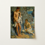 After the Bath - Henry Scott Tuke Art Print / Canvas, 12x16’’ / 31x41cm / Unframed / no Border, Posters Prints & Visual Artwork, Toby Leon