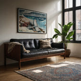 After the Hurricane - Winslow Homer Art Print / Canvas Mid-century Modern Leather Sofa Wooden Frame Tufted Cushions Winslow Homer Art, Art