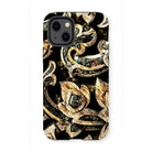 Against the Grain - Ancient Thai Woodwork Iphone Case, 13 Mini / Matte, Decorative Phone Case Intricate Pattern Metallic Shapes