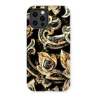 Against the Grain - Ancient Thai Woodwork Iphone Case, 13 Pro / Matte, Smartphone Case Intricate Floral Pattern Design Gold Dark