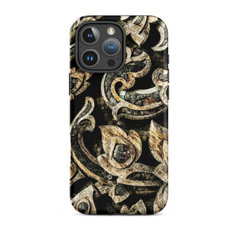 Against the Grain - Ancient Thai Woodwork Iphone Case 16 Pro Max / Matte Ornate Patterned Phone Case Ancient Thai Woodwork, Woodwork Art,