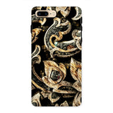 Against the Grain - Ancient Thai Woodwork Iphone Case 8 Plus / Matte Ornate Phone Case Intricate Floral Pattern Design Gold Ancient Thai
