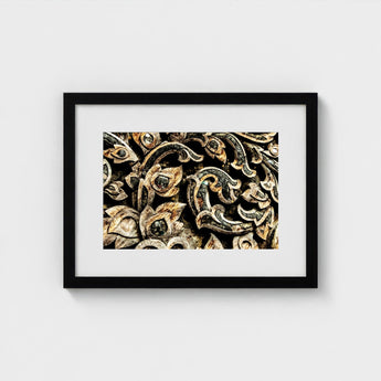 Against the Grain - Thai Woodwork Art Print / Canvas Ancient, Woodcarving, Weathered Surface Prints