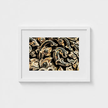 Against the Grain - Thai Woodwork Art Print / Canvas Ancient, Woodcarving, Weathered Surface Prints