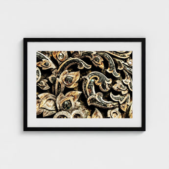 Against the Grain - Thai Woodwork Art Print / Canvas Ancient, Woodcarving, Weathered Surface Prints
