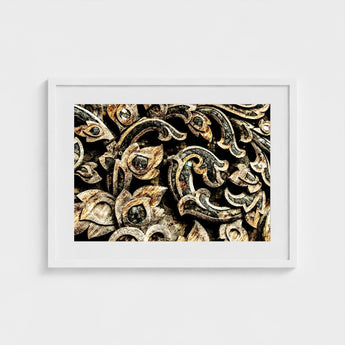 Against the Grain - Thai Woodwork Art Print / Canvas Ancient, Woodcarving, Weathered Surface Prints