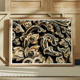 Against the Grain - Thai Woodwork Art Print / Canvas Ancient, Woodcarving, Weathered Surface Prints