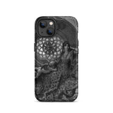 Alcina’s Beauty Overcomes All of Ruggiero’s Misgivings - Gustave Dore Iphone Case, 13 / Matte, Black Iphone Case Detailed Grayscale