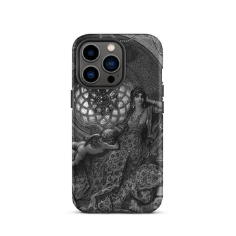 Alcina’s Beauty Overcomes All of Ruggiero’s Misgivings - Gustave Dore Iphone Case, 13 Pro / Matte, Black White Ornate Phone Case Classical