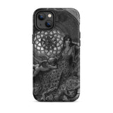 Alcina’s Beauty Overcomes All of Ruggiero’s Misgivings - Gustave Dore Iphone Case, 14 Plus / Matte, Black White Art Print Phone Case Woman