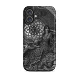 Alcina’s Beauty Overcomes All of Ruggiero’s Misgivings - Gustave Dore Iphone Case, 16 Plus / Matte, Black White Smartphone Case Ornate