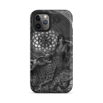 Alcina’s Beauty Overcomes All of Ruggiero’s Misgivings - Gustave Dore Phone Case Iphone 11 Pro / Matte Black Iphone Grayscale Illustration