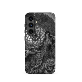 Alcina’s Beauty Overcomes All of Ruggiero’s Misgivings - Gustave Dore Phone Case Samsung Galaxy S24 / Matte Black White Illustrated Phone