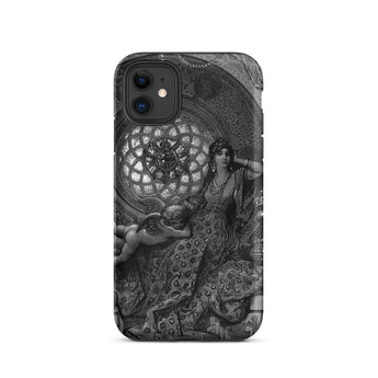 Alcina’s Beauty Overcomes All of Ruggiero’s Misgivings - Gustave Dore Phone Case Iphone 11 / Matte Black White Phone Case Ornate Classical