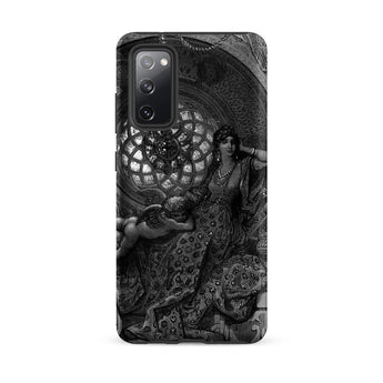 Alcina’s Beauty Overcomes All of Ruggiero’s Misgivings - Gustave Dore Samsung Case, Galaxy S20 Fe / Matte, Black White Illustration Woman