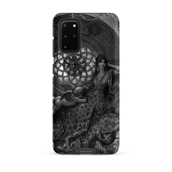 Alcina’s Beauty Overcomes All of Ruggiero’s Misgivings - Gustave Dore Samsung Case, Galaxy S20 Plus / Matte, Black White Phone Case Ornate