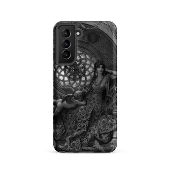 Alcina’s Beauty Overcomes All of Ruggiero’s Misgivings - Gustave Dore Samsung Case, Galaxy S21 / Matte, Black White Decorative Phone Case