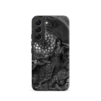 Alcina’s Beauty Overcomes All of Ruggiero’s Misgivings - Gustave Dore Samsung Case, Galaxy S22 / Matte, Black White Smartphone Case Ornate