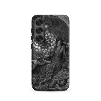 Alcina’s Beauty Overcomes All of Ruggiero’s Misgivings - Gustave Dore Samsung Case, Galaxy S25 / Matte, Black White Phone Case Intricate