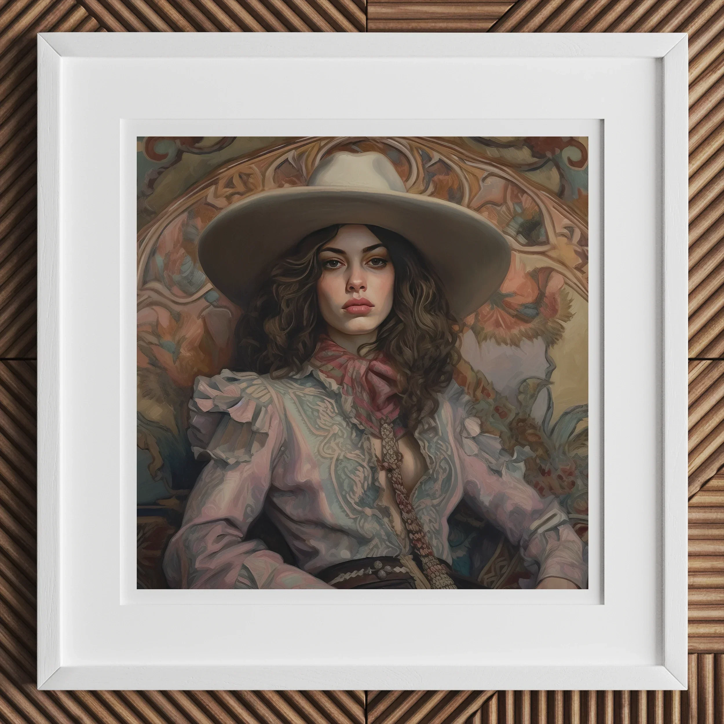 Alex - Lesbian Cowgirl Art Print 30’’x30’’ / Unframed Posters Prints & Visual Artwork