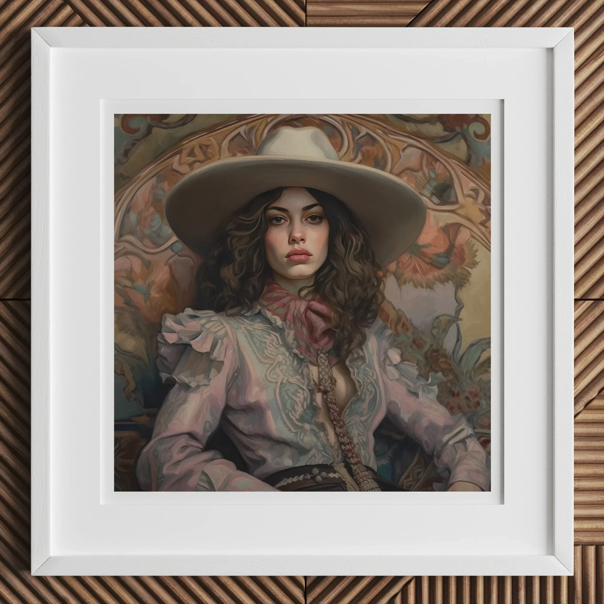 Alex - Lesbian Cowgirl Art Print 30’’x30’’ Posters Prints & Visual Artwork