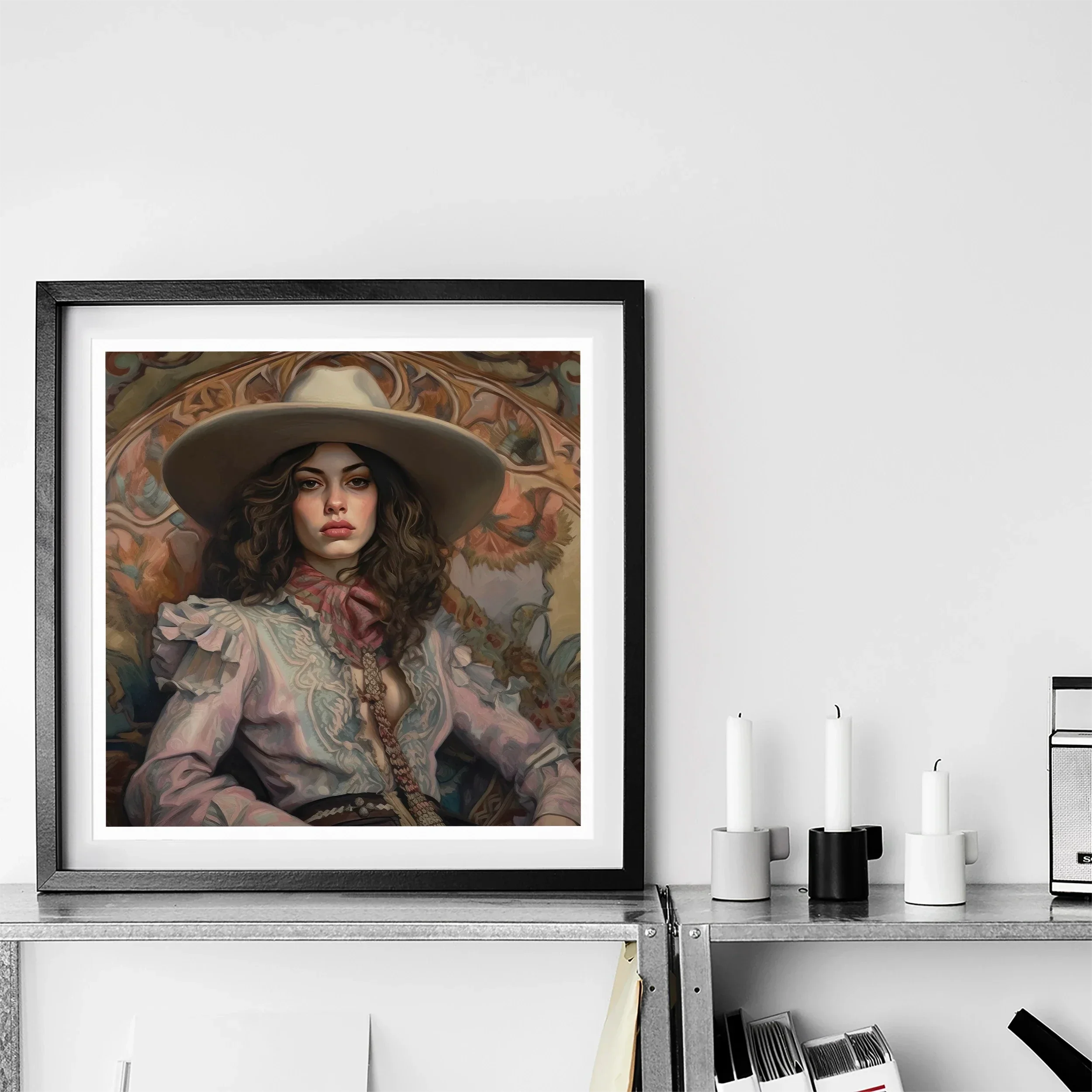 Alex - Lesbian Cowgirl Art Print 20’’x20’’ Posters Prints & Visual Artwork