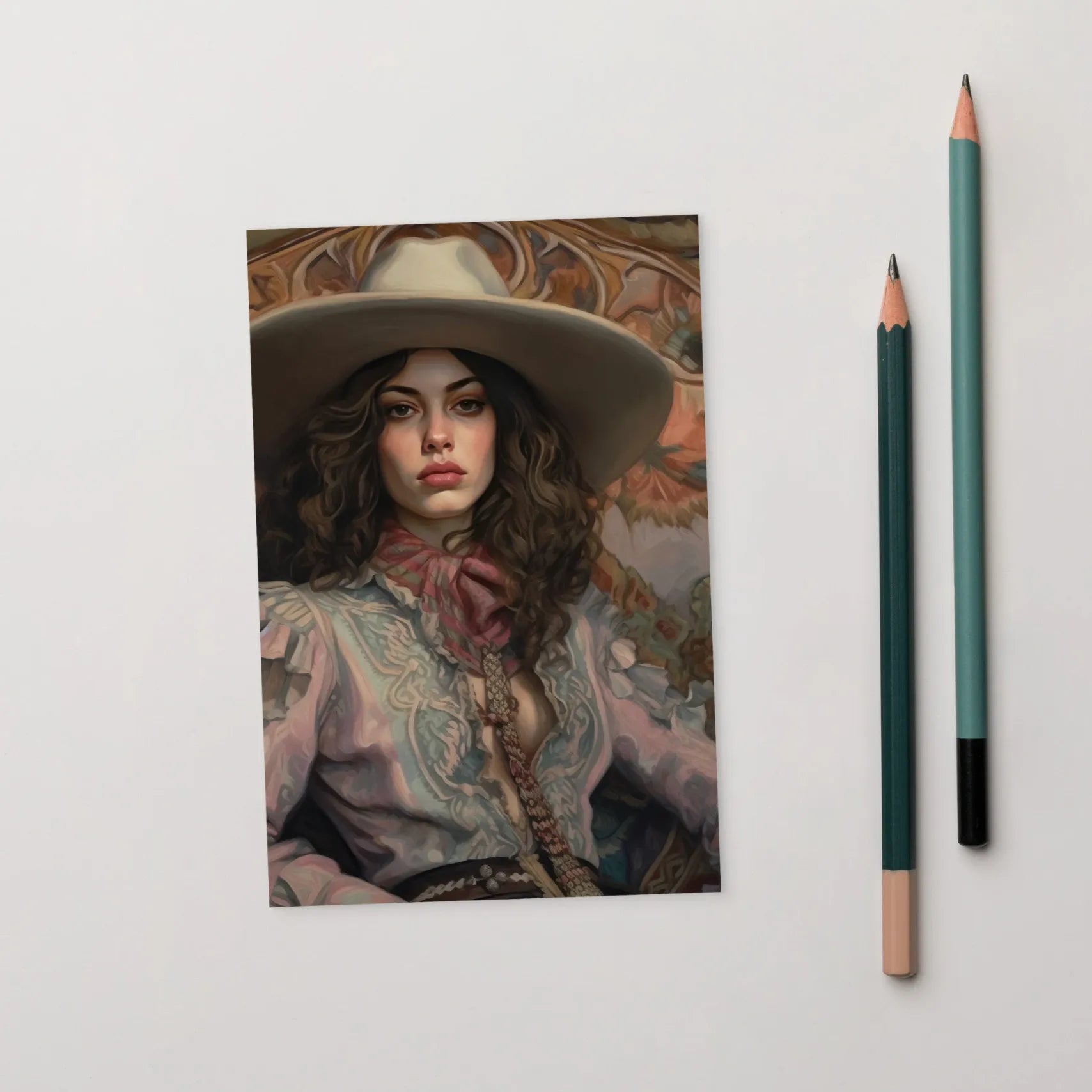 Alex - Lesbian Cowgirl Art Print - Wlw Sapphic Queerart - 4’x6’ - Posters Prints & Visual Artwork - Aesthetic Art