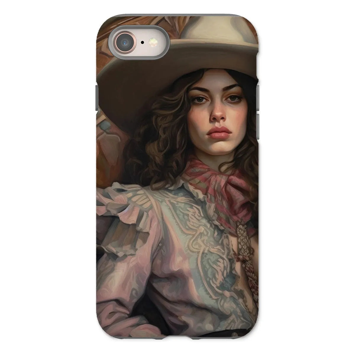 Alex The Lesbian Cowgirl - Sapphic Art Phone Case - Iphone 8 / Matte - Mobile Phone Cases - Aesthetic Art