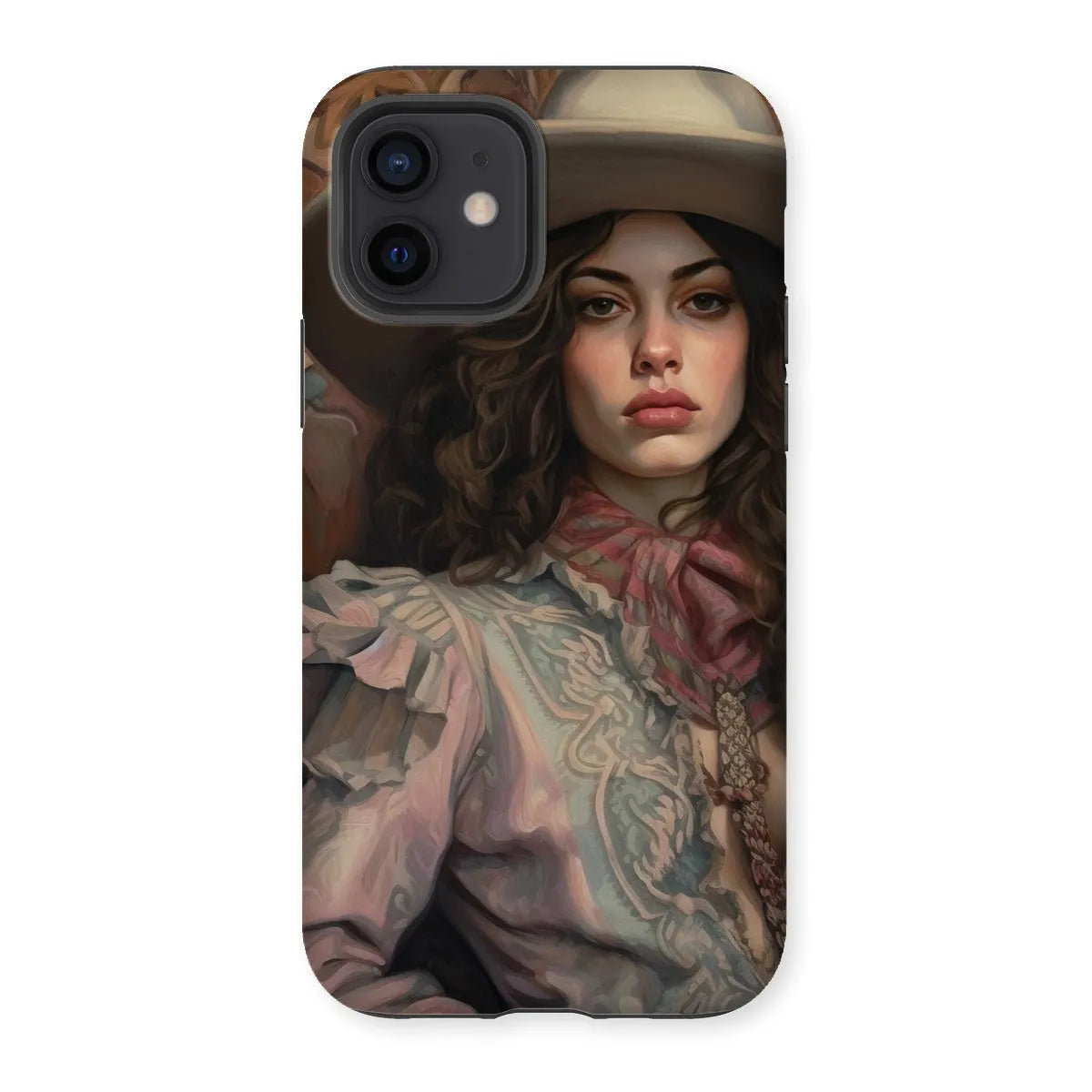 Alex The Lesbian Cowgirl - Sapphic Art Phone Case - Iphone 12 / Matte - Mobile Phone Cases - Aesthetic Art