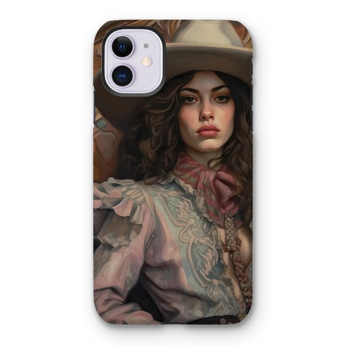 Alex The Lesbian Cowgirl - Sapphic Art Phone Case - Iphone 11 / Matte - Mobile Phone Cases - Aesthetic Art