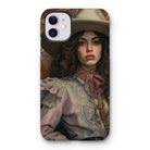 Alex - Sapphic Cowgirl Iphone Case, 11 / Matte, Iphone Case Painted Portrait Woman Cowboy Hat Vintage-style