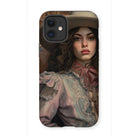 Alex - Sapphic Cowgirl Iphone Case, 12 Mini / Matte, Phone Case Painted Portrait Woman Victorian-style Clothing