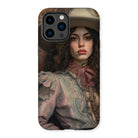 Alex - Sapphic Cowgirl Iphone Case, 14 Pro Max / Matte, Phone Case Painted Portrait Woman Hat Ornate Blouse