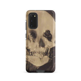 All is Vanity - Charles Allan Gilbert Samsung Case, Galaxy S20 / Matte, Smartphone Case Optical Illusion Painting Two Women Skull