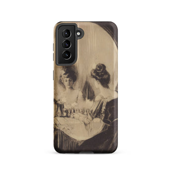 All is Vanity - Charles Allan Gilbert Samsung Case, Galaxy S21 / Matte, Smartphone Case Optical Illusion Artwork Combines Two Women