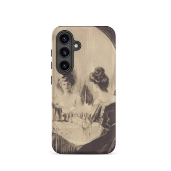 All is Vanity - Charles Allan Gilbert Samsung Case, Galaxy S24 / Matte, Smartphone Case Vintage-style Illustration Two Women