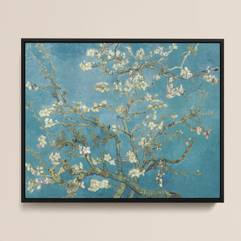 Black-framed Reproduction Vincent Van Gogh’s ?Almond Blossom” White Gogh, Almond Blossom, Dutch Master’s Post-impressionist